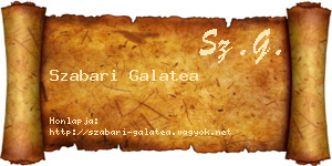 Szabari Galatea névjegykártya